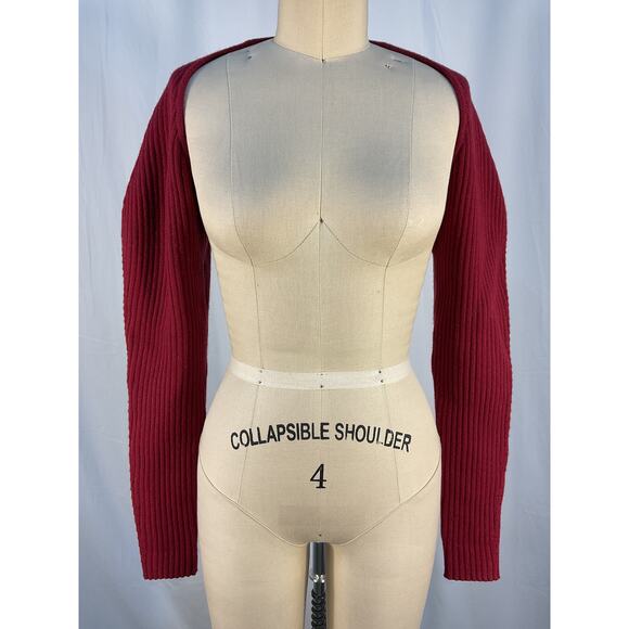 Lovers And Friends 'Michelle' Red Viscose Knit Shrug Size XS - Picture 2 of 5